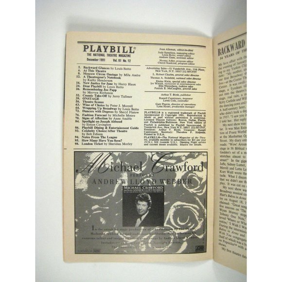 The Crucible Playbill 1991 Belasco Theatre Martin Sheen Michael York John Beal - Picture 3 of 8